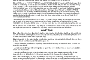 Quyết định 15/2010/QĐ-UBND đơn giá nhà cửa vật kiến trúc cây trồng vật nuôi