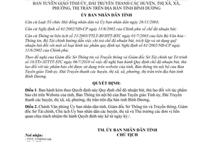 Quyết định 2002/QĐ-UBND Chế độ nhuận bút thù lao đối với tác phẩm báo chí