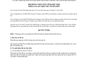 Nghị quyết 219/2010/NQ-HĐND công nhận thị xã Phú Thọ đạt tiêu chuẩn đô thị loại III tỉnh Phú Thọ