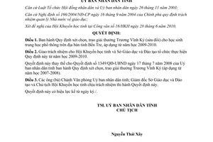 Quyết định 1567/QĐ-UBND xét chọn, trao giải thưởng Trương Vĩnh Ký