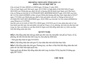 Nghị quyết 139/2010/NQ-HĐND quy định tạm thời mức thu viện phí tại Trạm y tế xã,