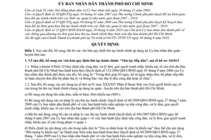 Quyết định 46/2010/QĐ-UBND sửa đổi, bãi bỏ Quy định thủ tục hành chính