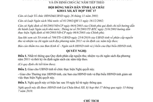 Nghị quyết 181/2010/NQ-HĐND phân cấp nguồn thu nhiệm vụ chi ngân sách địa phương