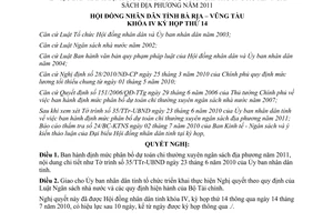 Nghị quyết 03/2010/NQ-HĐND phân bổ dự toán chi thường xuyên ngân sách 2011 Bà Rịa Vũng Tàu