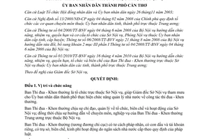 Quyết định 26/2010/QĐ-UBND chức năng nhiệm vụ quyền hạn cơ cấu Ban Thi đua