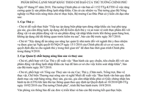 Thông báo 3981/TB-BNN-VP ý kiến  Bộ trưởng Cao Đức Phát