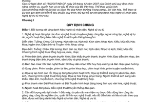 Thông tư 06/2010/TT-BVHTTDL tiêu chuẩn, quy trình, thủ tục