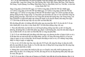 Công điện 4689/CĐ-BYT chủ động đối phó những diễn biến phức tạp mưa bão