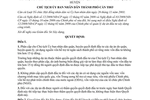 Quyết định 1967/QĐ-UBND 2010 quyết định đầu tư dự án sử dụng ngân sách thành phố Cần Thơ