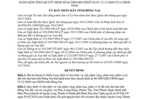 Quyết định 39/2010/QĐ-UBND điều chỉnh tiêu thức phân vùng