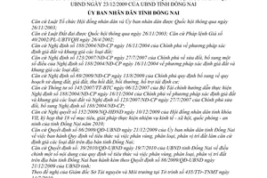 Quyết định 40/2010/QĐ-UBND điều chỉnh giá đất trên địa bàn tỉnh Đồng Nai