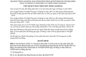 Quyết định 1093/QĐ-UBND sửa đổi Quyết định số 2558/QĐ-UBND