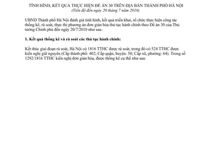 Báo cáo 112/BC-UBND tình hình, kết quả thực hiện Đề án 30