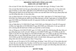 Nghị quyết 04/2010/NQ-HĐND mức thu tỷ lệ trích phí lệ phí Lạng Sơn