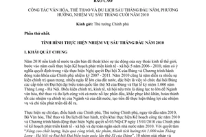 Báo cáo 144/BC-BVHTTDL  công tác văn hóa, thể thao và du lịch sáu tháng đầu năm