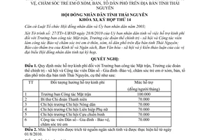 Nghị quyết 14/2010/NQ-HĐND hỗ trợ kinh phí đối với Trưởng ban công tác Mặt trận