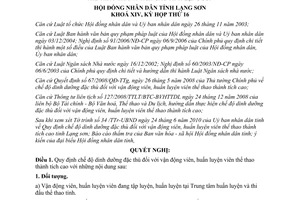 Nghị quyết 08/2010/NQ-HĐND chế độ dinh dưỡng đặc thù vận động viên thể thao