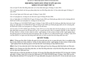 Nghị quyết 07/2010/NQ-HĐND Quy định phân cấp quản lý tài sản nhà nước