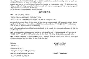 Quyết định 1063/QĐ-BTTTT chỉ định phòng đo kiểm