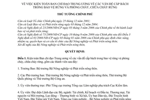 Quyết định 1245/QĐ-TTg kiện toàn Ban chỉ đạo Trung ương vấn đề cấp bách