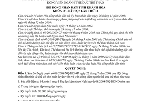 Nghị quyết 06/2010/NQ-HĐND sửa đổi Nghị quyết 08/2008/NQ-HĐND