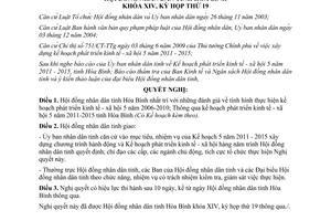 Nghị quyết 144/2010/NQ-HĐND phát triển kinh tế xã hội 2011-2015 Hòa Bình