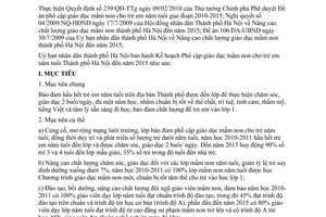 Kế hoạch 107/KH-UBND về phổ cập giáo dục mầm non cho trẻ em năm tuổi thành phố Hà Nội đến năm 2015 do Ủy ban nhân dân thành phố Hà Nội ban hành