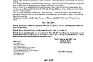 Quyết định 30/2010/QĐ-UBND Quy chế quản lý vật liệu nổ công nghiệp