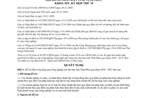 Nghị quyết 12/2010/NQ-HĐND hỗ trợ đầu tư hạ tầng cụm công nghiệp