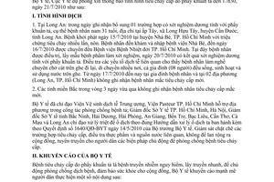 Thông báo 350/TB-DP tình hình tiêu chảy cấp do phẩy khuẩn tả