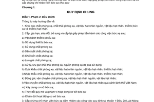 Thông tư 08/2010/TT-BKHCN hướng dẫn khai báo cấp giấy phép tiến công việc bức xạ