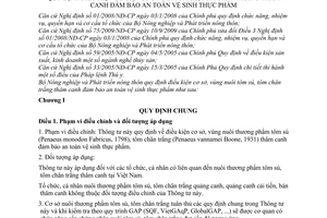 Thông tư 44/2010/TT-BNNPTNT  điều kiện cơ sở, vùng nuôi tôm sú, tôm chân