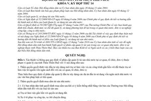 Nghị quyết 14g/2010/NQ-HĐND phân cấp quản lý tài sản nhà nước