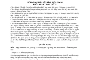 Nghị quyết 241/2010/NQ-HĐND mức thu, quản lý sử dụng phí xây dựng