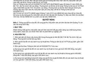 Nghị quyết 11/2010/NQ-HĐND sửa đổi giá thu viện phí trên địa bàn tỉnh Quảng Trị