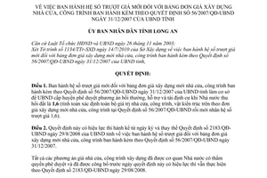 Quyết định 2056/QĐ-UBND hệ số trượt giá mới bảng đơn giá xây dựng