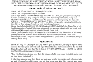 Quyết định 2196/2005/QĐ-UBND bổ sung nội dung quản lý, khai thác sử dụng
