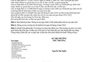 Thông tư 23/2010/TT-BGDĐT  bộ chuẩn phát triển trẻ em năm tuổi