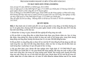 Quyết định 24/2010/QĐ-UBND chính sách hộ gia đình và lao động có hộ khẩu