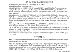 Quyết định 30/2010/QĐ-UBND điều chỉnh bảng giá đất năm 2010