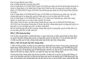Thông tư 106/2010/TT-BTC hướng dẫn lệ phí cấp giấy chứng nhận quyền sử dụng đất,