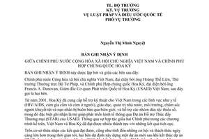 Bản ghi nhận ý định giữa Việt Nam - Hoa Kỳ