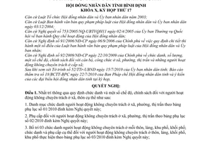 Nghị quyết 10/2010/NQ-HĐND chức danh chế độ, chính sách