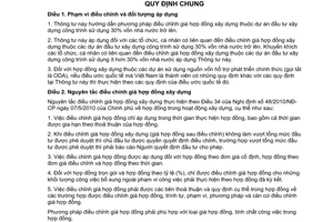 Thông tư 08/2010/TT-BXD hướng dẫn phương pháp điều chỉnh giá hợp đồng xây dựng