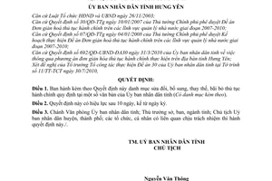 Quyết định 19/2010/QĐ-UBND sửa đổi thủ tục hành chính