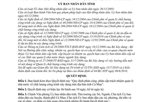 Quyết định 10/2010/QĐ-UBND phân công, phân cấp quản lý nhà nước