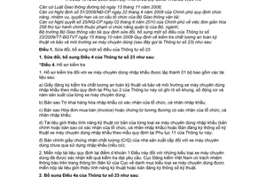 Thông tư 19/2010/TT-BGTVT sửa đổi Thông tư 23/2009/TT-BGTVT