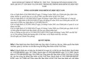 Quyết định 1099/QĐ-BHXH quản lý văn bản con dấu trong hệ thống Bảo hiểm