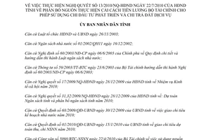 Quyết định 18/2010/QĐ-UBND thực hiện Nghị quyết 13/2010/NQ-HĐND Cải cách tiền lương Vĩnh Phúc