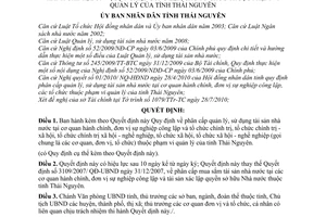 Quyết định 19/2010/QĐ-UBND Quy định phân cấp quản lý sử dụng tài sản